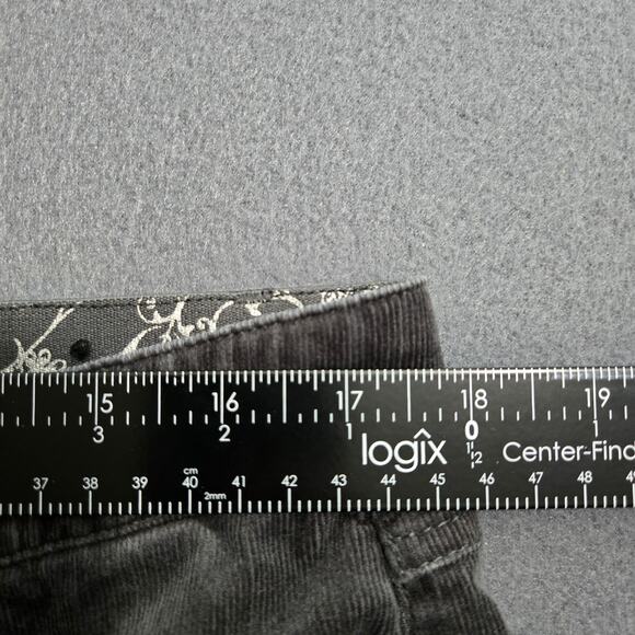 Erika Women 14 Gray Daria Corduroy Jeans Straight Leg - Picture 14 of 14